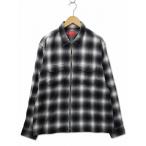 ショッピングsupreme シュプリーム SUPREME Shadow Plaid Flannel Zip Up Shirt シャドウ プラッド フランネル ジップ アップ シャツ XL BLACK(ブラック)