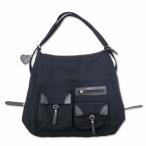 ショッピングナップサック ナイロン 2WAY トートバッグ リュックサック ナップサック ブラック レディース