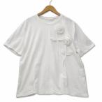 ショッピングzara ザラ ZARA コットン フラワーモチーフ Tシャツ カットソー L ホワイト レディース