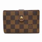 ルイヴィトン LOUIS VUITTON N61674 ダミエ ポルトフォイユ ヴィエノワ 二つ折り がま口 財布 レディース