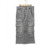 ディーゼル DIESEL 2024AW D-TOUCH-CARGO USED加工 ワイド カーゴ デニムパンツ W29 WASH GRAY(ウォッシュグレー) メンズ
