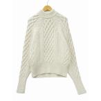 ショッピングzara ザラ ZARA ハイネック ケーブル ニット M OFFWHITE(オフホワイト) 秋冬 レディース