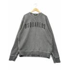 ショッピングディースクエアード ディースクエアード DSQUARED2 COOL FIT クールフィット ロゴプリント 後染め スウェット トレーナー XL BLACK ブラック S71GU0317 S25030