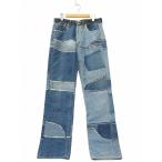 ショッピングパッチワーク punah プナー パッチワーク 5P ジップフライ テーパード デニムパンツ 34 INDIGO インディゴ メンズ