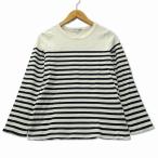 ユニクロ UNIQLO コットン ボーダー クルーネックT M ブラック レディース