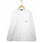 未使用品 コムデギャルソンオム COMME des GARCONS HOMME 2025AW クルーネック ロゴ プリント 長袖 ポケット Tシャツ ロンT L