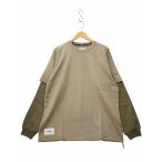 未使用品 ダブルタップス WTAPS 2025AW SLDR 01 / LS / Cotton クルーネック レイヤード 長袖 コットン Tシャツ 01 BEIGE ベージュ 252ATDT