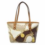 ローレンラルフローレン LAUREN RALPH LAUREN PVC/レザー チャーム スカーフ プリント トートバッグ メンズ