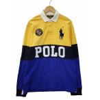 POLO RALPH LAUREN CUSTOM SLIM FIT Rugger Shirt большой po колено custom тонкий Fit Rugger рубашка L YELLOW/BLACK/BLUE( желтый /b