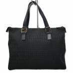 フェンディ FENDI 8BH138 ナイロンキャンバス ズッキーノ ジャガード トートバッグ BLACK(ブラック) レディース