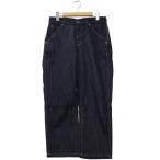未使用品 ジョンブル JOHNBULL スリークォーター ワークパンツ テーパード デニムパンツ ジーンズ S INDIGO インディゴ AP482 レディース