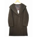 ショッピング未使用 未使用品 23区 オンワード樫山 ウール リバー フード付き ミドル丈 コート 38(M) DARKBROWN(ダークブラウン) 秋冬 レディース