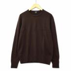 ユニクロ UNIQLO エクストラファインメリノクルーネックセーター ブラウン L メンズ