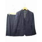 ショッピングBURBERRY バーバリー ロンドン BURBERRY LONDON ウール ストライプ スカートスーツ セットアップ NAVY(ネイビー) レディース