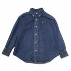 ポロ バイ ラルフローレン Polo by Ralph Lauren ポニー刺繍 ダンガリー 長袖 ボタンダウン デニムシャツ 130 キッズ