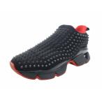 クリスチャンルブタン Christian louboutin 26.5cm Spike Sock スパイクソック スリッポン スタッズ スニーカー 39 1/2 BLACK ブラック メ