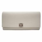 ロエベ LOEWE C821ACWX05 アナグラム コンチネンタル ウォレット (ペブルグレインカーフ) 長財布 LIGHT GHOST(ライトゴースト) レディース