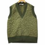 ショッピングzara ザラ ZARA リブ付き キルティング ベスト XS グリーン