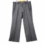  шерсть no- tuck слаксы брюки серый мужской 