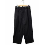 ショッピングドゥ ドゥルカマラ Dulcamara ウールギャバジン ワイド テーパード イージー パンツ スラックス 0 BLACK(ブラック) メンズ