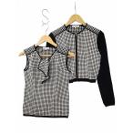 エポカ EPOCA ドット ジャガード アンサンブル ニット カーディガン 40(L) BLACK/WHITE(ブラック/ホワイト) レディース