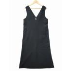 オペークドットクリップ OPAQUE.CLIP リネンライク Vネック ジャンスカート 40/L BLACK(ブラック) 春夏 レディース