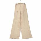 ere-noERRENNO сделано в Италии linen шелк Blend no- tuck распорка слаксы длинные брюки бледный orange 44 ( примерно M) женский 