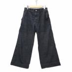 wimbailidomWYM LIDNM DENIM WIDE STRAIGHT SLACKS Denim широкий распорка слаксы S мужской 