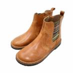 two conme кожа со вставкой из резинки Zip короткие сапоги 32(20cm соответствует ) Brown Kids 