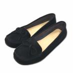 acuru поддельный замша лента Loafer туфли без застежки 22 1/2 черный женский 