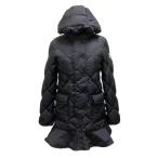 ショッピングmoncler モンクレール MONCLER vauloge ダウンジャケット ダウンコート アウター フェザー混 フード ナイロン ロゴ 長袖 152 ネイビー レディース