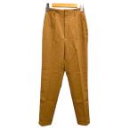  GU GU брюки слаксы конический высокий талия стрейч S Camel женский 