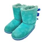  UGG Австралия UGG australia ботинки мутон боа Bayley bow лента 21cm синий бирюзовый b lube Roo девочка Kids 