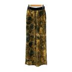 ショッピングマルジェラ メゾンマルジェラ Maison Margiela パンツ 総柄 ウエストゴム ベロア S51KA0384 38 黄 イエロー 黒 ブラック 緑 グリーン レディース