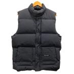 カナダグース CANADA GOOSE ダウンベスト ジャケット 68F8490 ワンポイント ロゴ L 紺 ネイビー メンズ