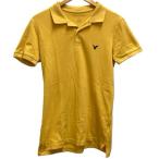 ショッピングアメリカンイーグル アメリカンイーグル American Eagle ポロシャツ トップス 半袖 ワンポイント S 黄 イエロー メンズ