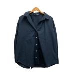 ショッピングzara ザラ ZARA シャツ ブラウス コットン 無地 長袖 8531/255/401 L 紺 ネイビー レディース