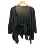 アンテプリマ ANTEPRIMA カーディガン ボレロ シルク混 長袖 無地 薄手 38 黒 ブラック レディース