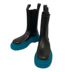 ボッテガヴェネタ BOTTEGA VENETA TIRE Chelsea Boots タイヤ チェルシーブーツ サイドゴア バイカラー 35.5 ブラック ブルー レディース
