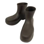 ボッテガヴェネタ BOTTEGA VENETA THE PUDDLE BOOTS パドルブーツ ラバーブーツ ショート丈 42 茶 ブラウン メンズ