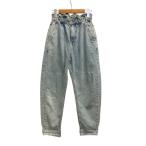 ショッピングzara ザラ ZARA デニム ジーンズ 無地 ウエストゴム コットン 5862/107/406 34 ライトブルー レディース