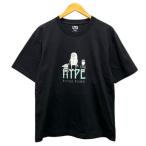 ユニクロ UNIQLO Tシャツ クルーネック コットン 米津玄師 プリント 半袖 M 黒 ブラック レディース