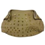  The Virginia The Virgnia клатч ручная сумочка вечерняя сумочка заклепки Gold металлические принадлежности раунд застежка-молния открытие и закрытие бежевый re