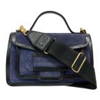 ピエールアルディ PIERRE HARDY ショルダーバッグ ハンドバッグ 2WAY スエード 紺 ネイビー レディース