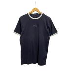 ポロ バイ ラルフローレン Polo by Ralph Lauren リンガーTシャツ 半袖 クルーネック ロゴプリント KK-RL-BM-3824 L 紺 ネイビー 白 ホワイ