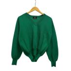  Dunlop DUNLOP одежда для гольфа вязаный свитер длинный рукав V шея одноцветный зеленый зеленый женский 