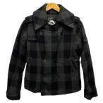  дизель DIESEL пальто длинный рукав проверка Short 00E8F202 чёрный черный серый мужской 