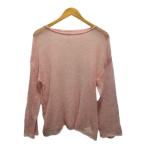 ショッピング神戸 レタス 神戸レタス メッシュニット 長袖 無地 M ピンク レディース