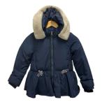 petito основной petit main пуховик Kids девочка длинный рукав Logo полиэстер лента 130 темно-синий темно-синий женский 