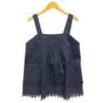  Journal Standard топ cut and sewn задний кнопка A линия гонки linen.F темно-синий темно-синий женский 